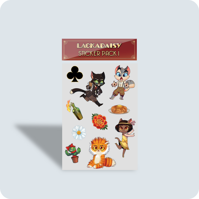 Lackadaisy Sticker Pack 1